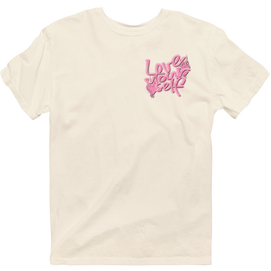 Love Yourself Tee - "Bone/Pink"