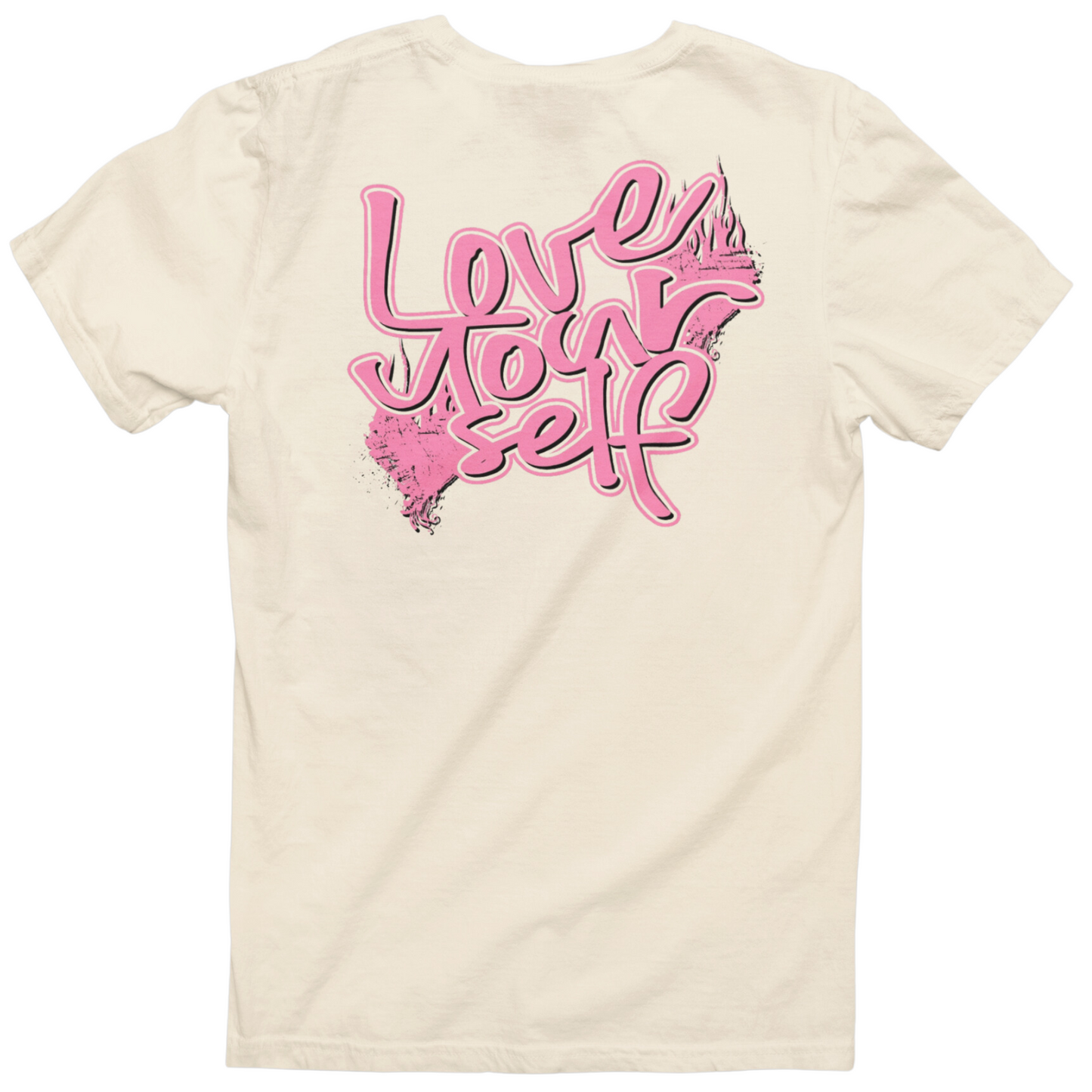Love Yourself Tee - "Bone/Pink"