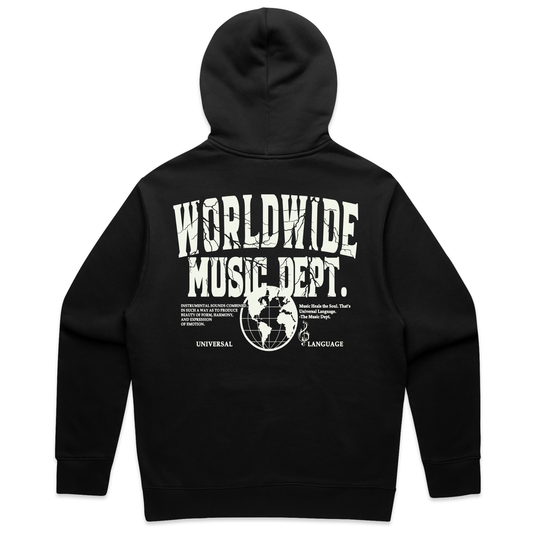 Worldwide Music Dept. Lightning Strikes Relaxed Hoodie - "Black"