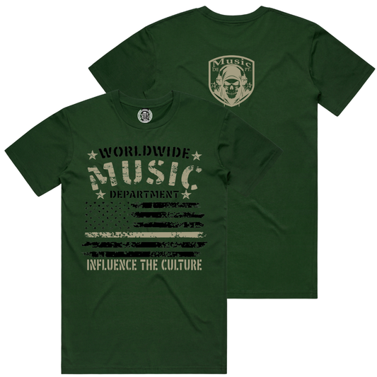 Worldwide Music Dept. - War Ready Tee - "Forest Green"