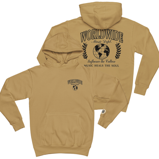 Worldwide Music Dept. Music Heals the Soul Hoodie - "Khaki"