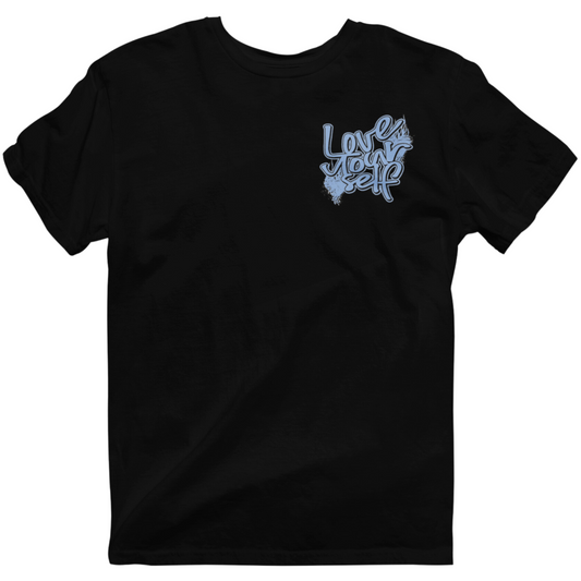 Love Yourself Tee - "Black/Carolina Blue"