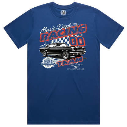 Music Dept. - Motorsports Tee "Team Mustang" - "Liberty Blue"