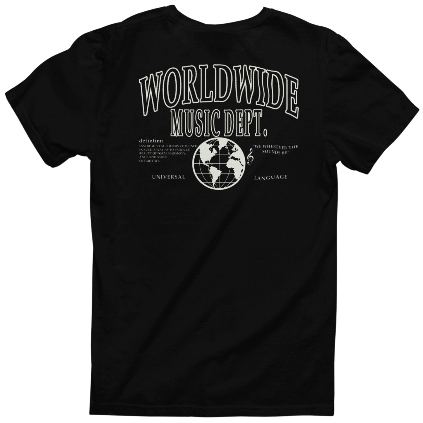 Departamento De Musica Worldwide Tee - "Black/Ivory"