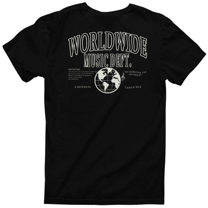 Departamento De Musica Worldwide Tee - "Black/Ivory"