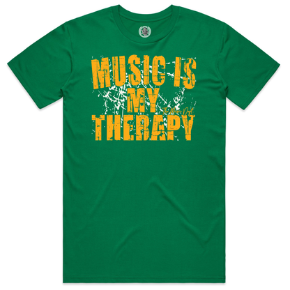 Music is my Therapy - Mental Health Tee - "Kelly Green"