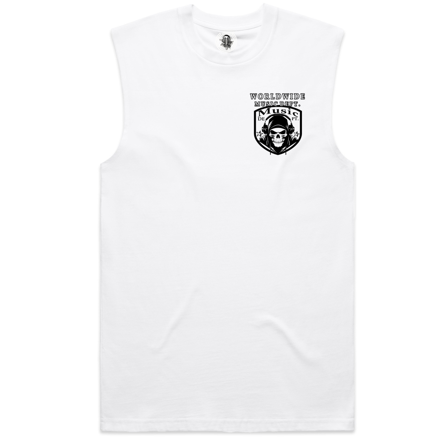 Worldwide Music Dept. Sleeveless Tank - "White"