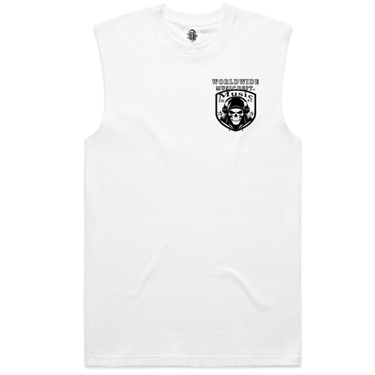 Worldwide Music Dept. Sleeveless Tank - "White"