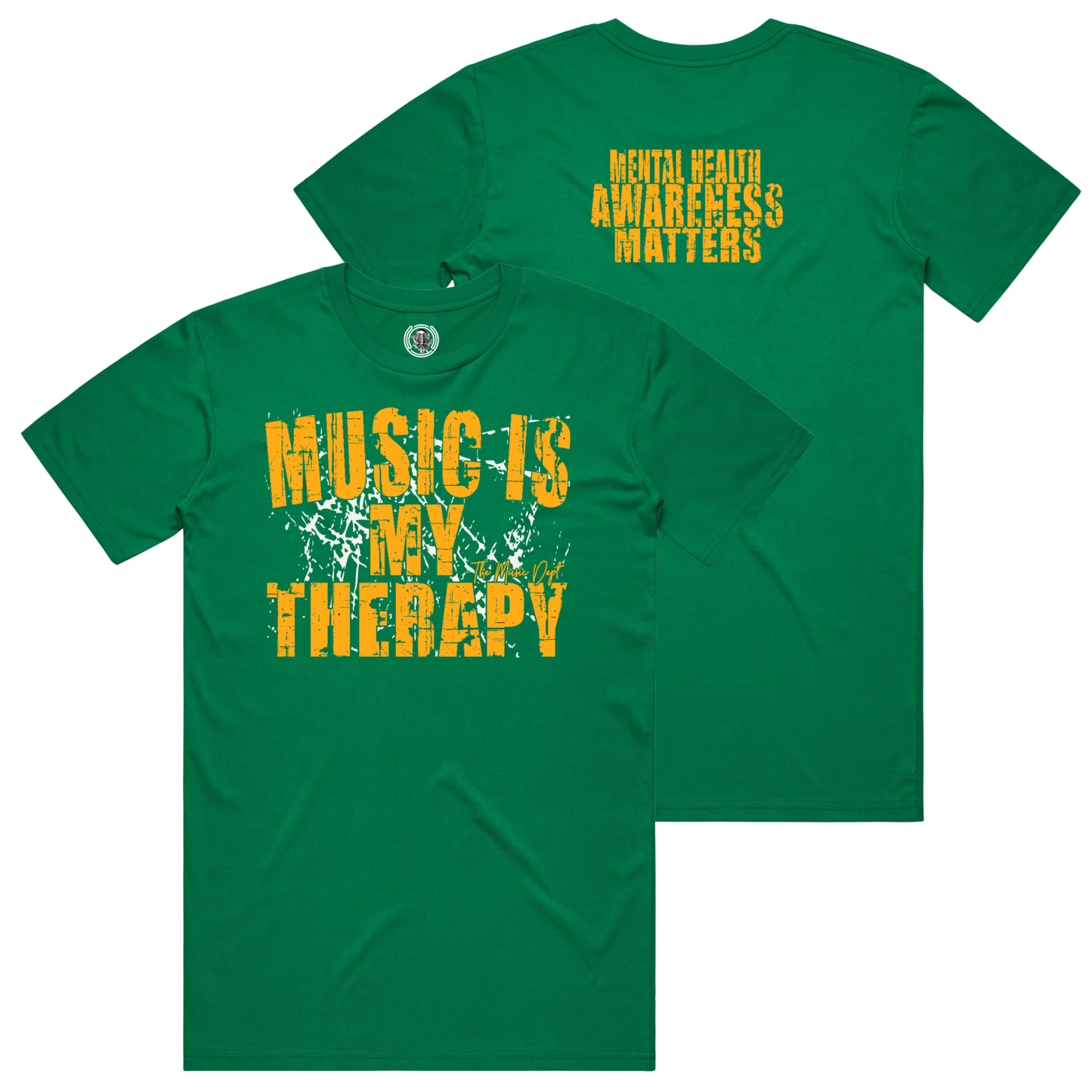 Music is my Therapy - Mental Health Tee - "Kelly Green"