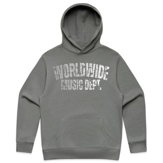Worldwide Music Dept. Distressed Grey Hoodie - "Shadow"