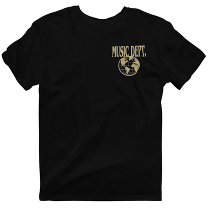 Music Dept. Fire Music Tee - "Black/Gold"