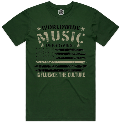 Worldwide Music Dept. - War Ready Tee - "Forest Green"