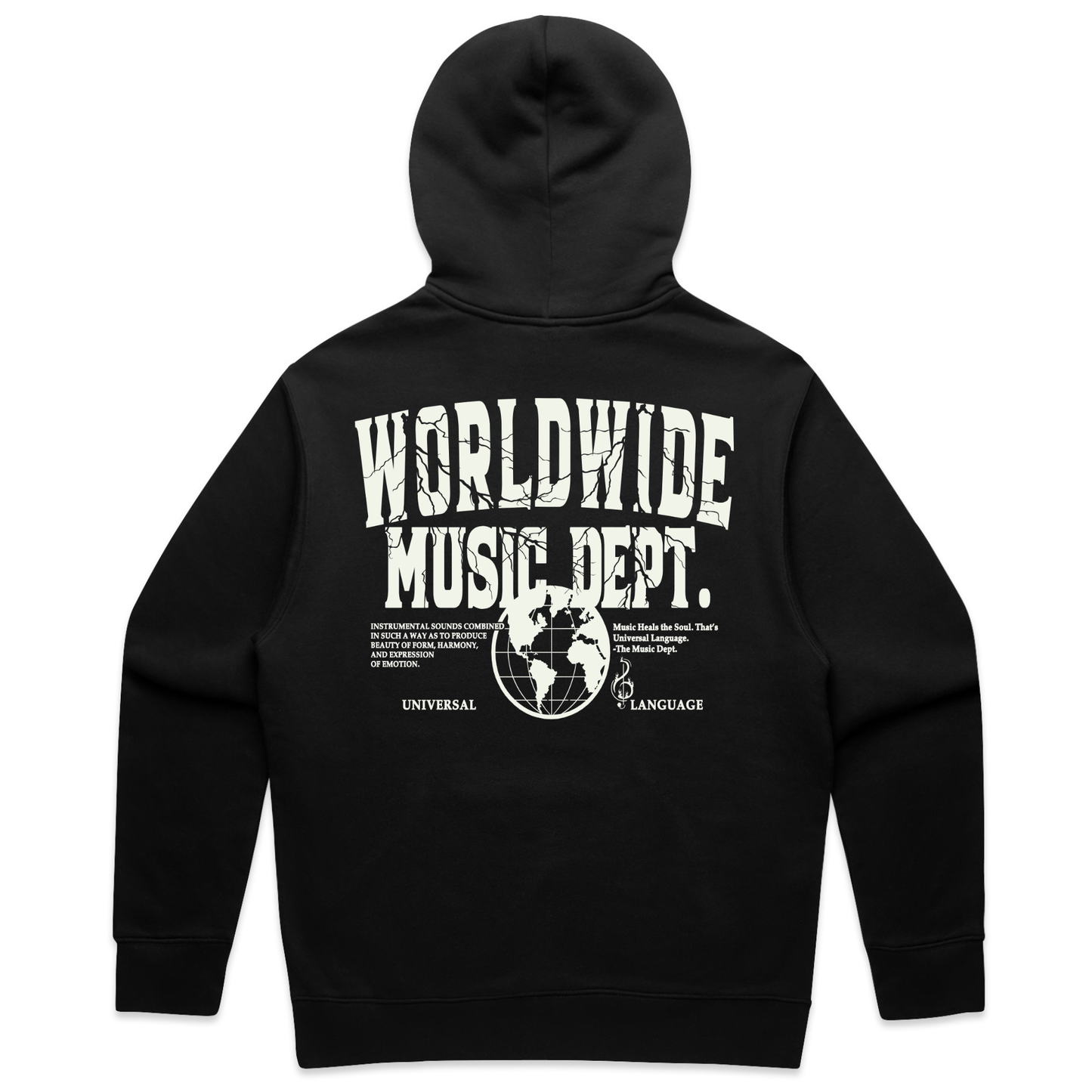 Worldwide Music Dept. Lightning Strikes Relaxed Hoodie - "Black"