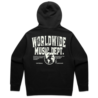 Worldwide Music Dept. Lightning Strikes Relaxed Hoodie - "Black"