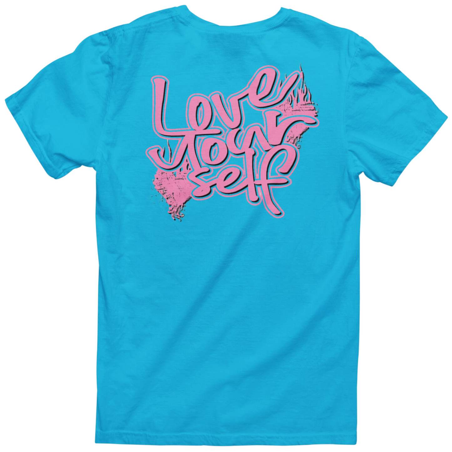 Love Yourself Tee - "Pacific Blue/Pink"