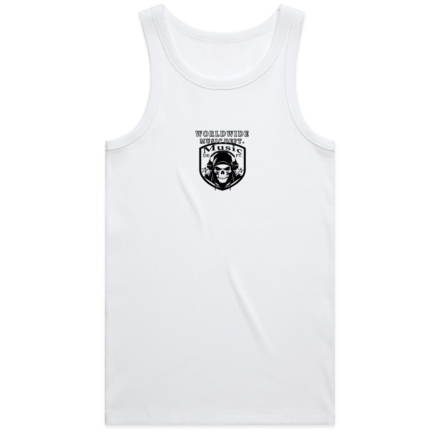 Worldwide Music Dept. Athletic Tank - "White"