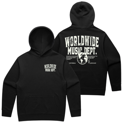 Worldwide Music Dept. Lightning Strikes Relaxed Hoodie - "Black"