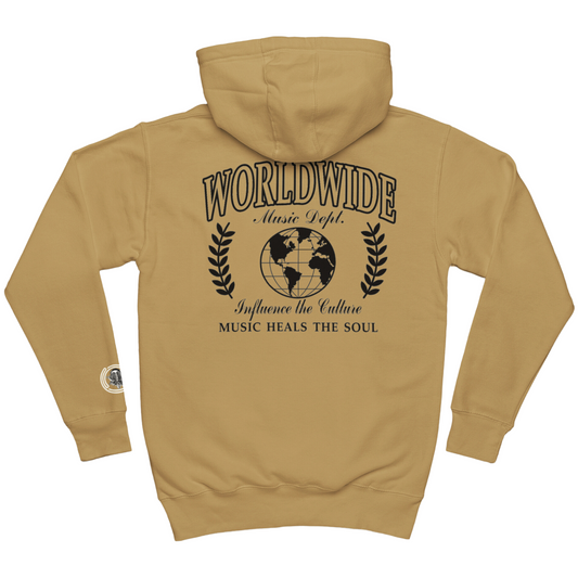 Worldwide Music Dept. Music Heals the Soul Hoodie - "Khaki"