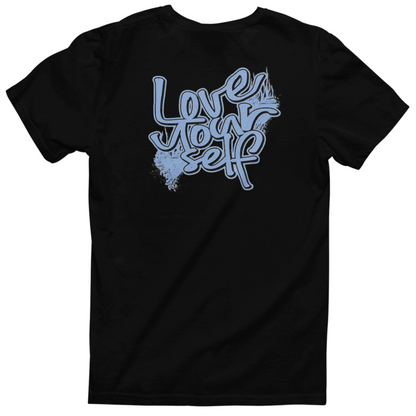 Love Yourself Tee - "Black/Carolina Blue"