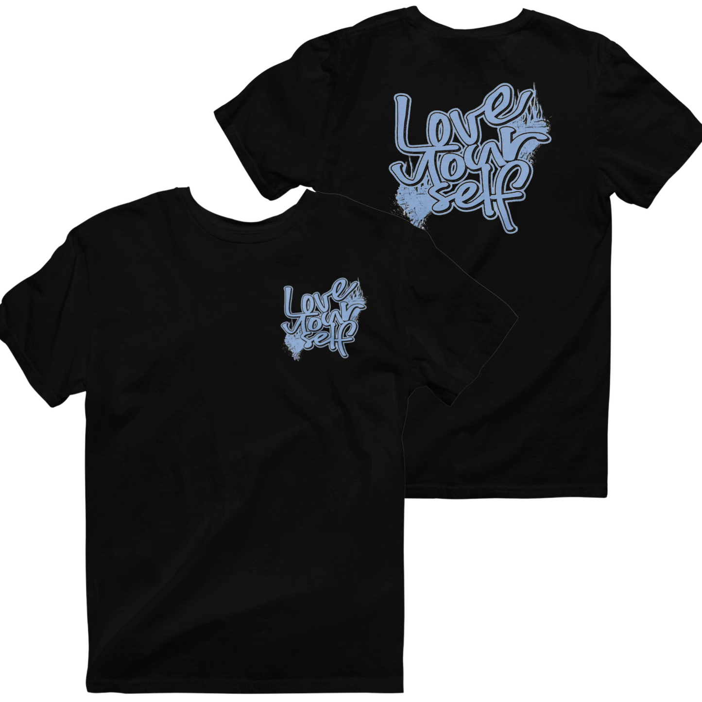Love Yourself Tee - "Black/Carolina Blue"