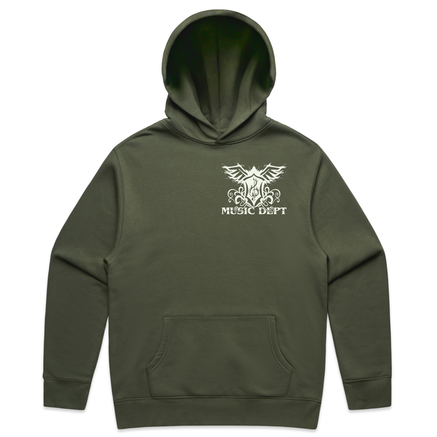 Worldwide Music Dept. - Eagle WIngs Hoodie - "Cypress Green"