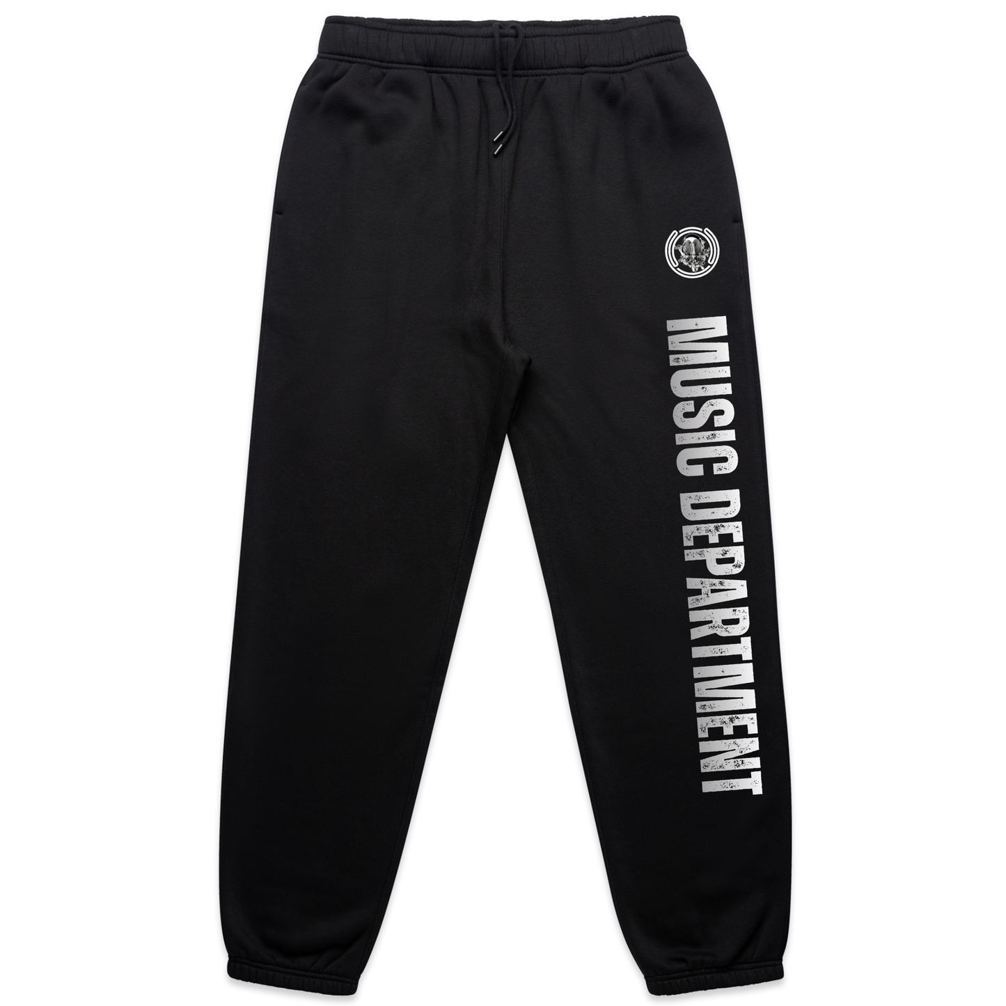 Music Department Distressed Grey Sweats - "Black"
