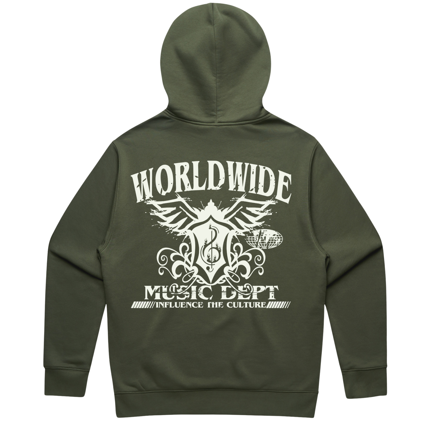 Worldwide Music Dept. - Eagle WIngs Hoodie - "Cypress Green"