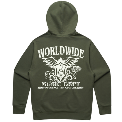 Worldwide Music Dept. - Eagle WIngs Hoodie - "Cypress Green"
