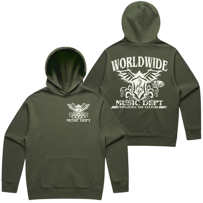 Worldwide Music Dept. - Eagle WIngs Hoodie - "Cypress Green"