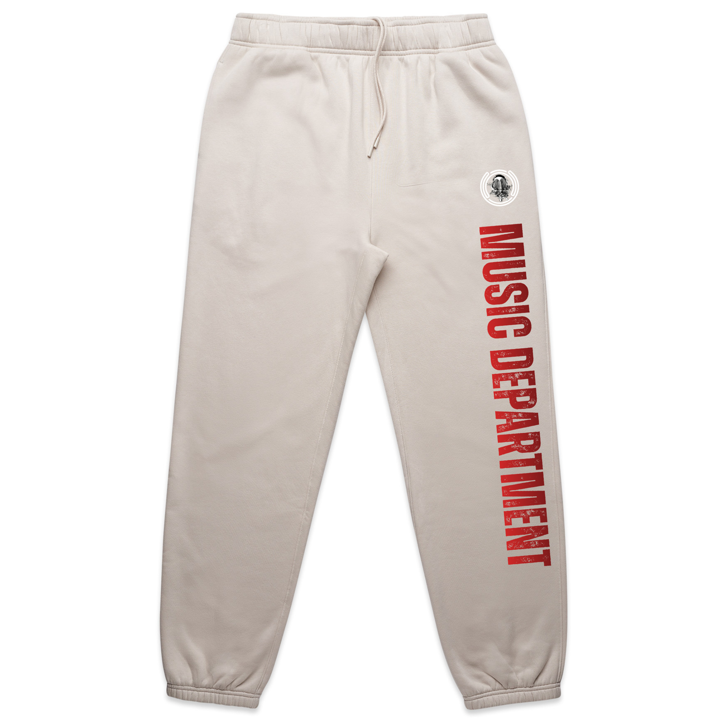 Music Department Distressed Red Sweats - "Bone"