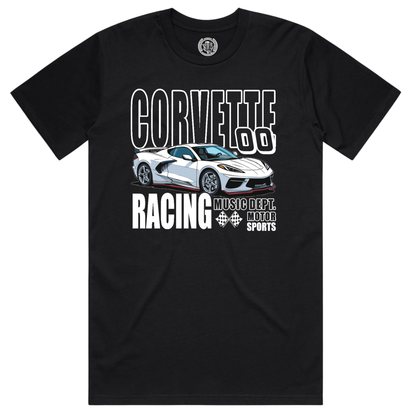 Music Dept. Motorsports  Tee - "Team Corvette" - "Black"