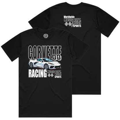 Music Dept. Motorsports  Tee - "Team Corvette" - "Black"