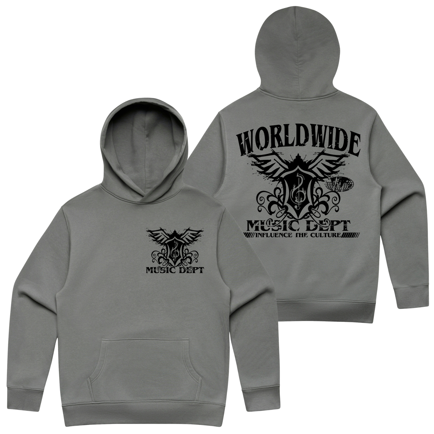 Worldwide Music Dept. - Eagle Wings Hoodie - "Shadow"