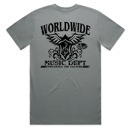 Worldwide Music Dept. - Eagle Wings Tee - "Shadow"