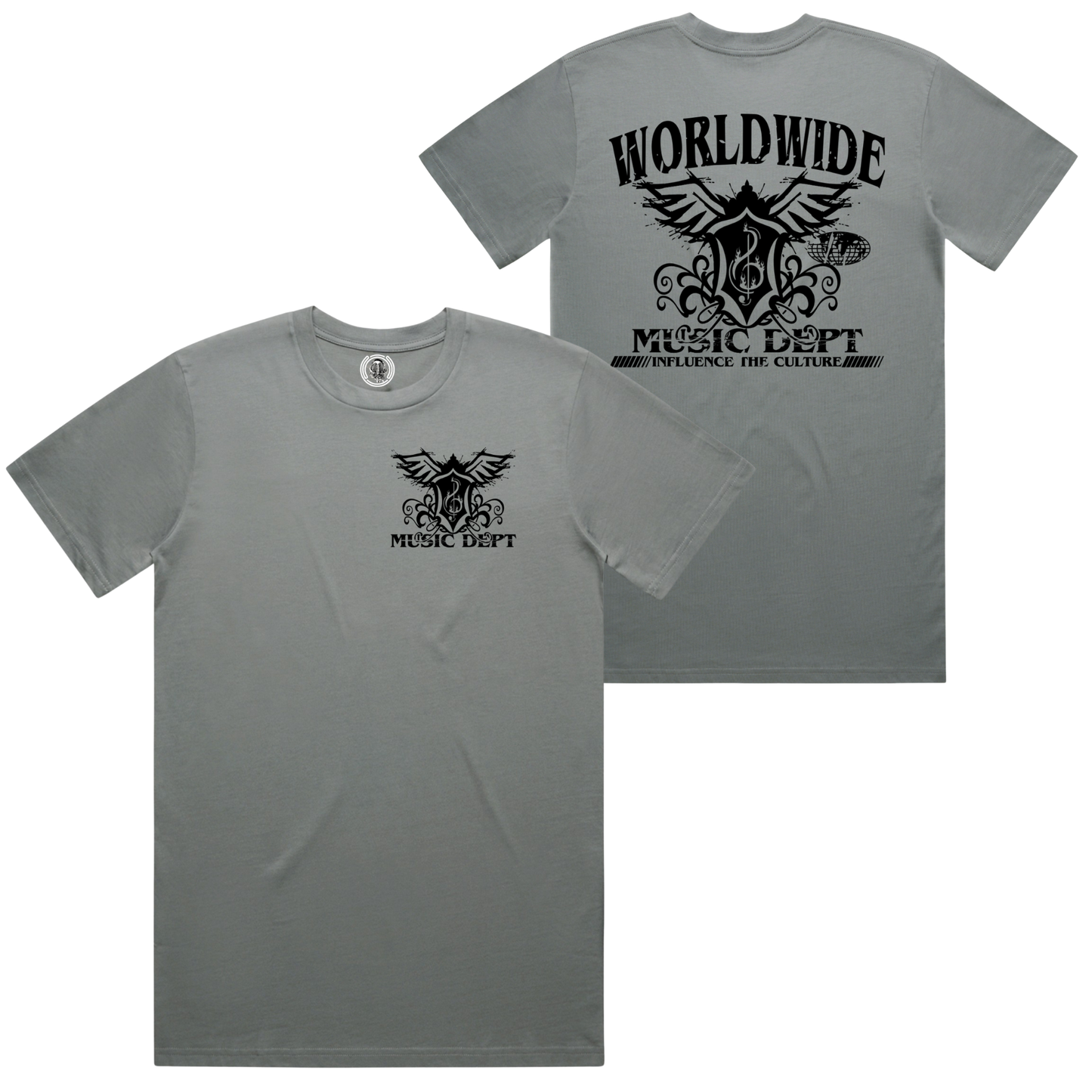 Worldwide Music Dept. - Eagle Wings Tee - "Shadow"