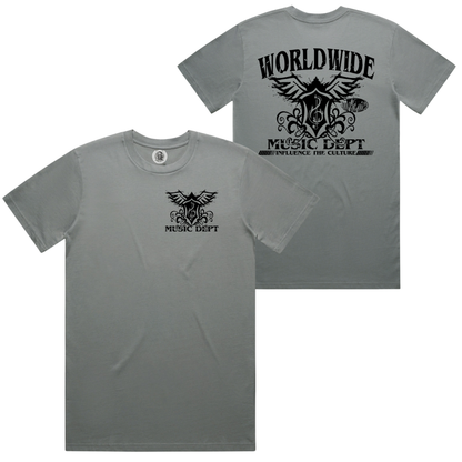 Worldwide Music Dept. - Eagle Wings Tee - "Shadow"