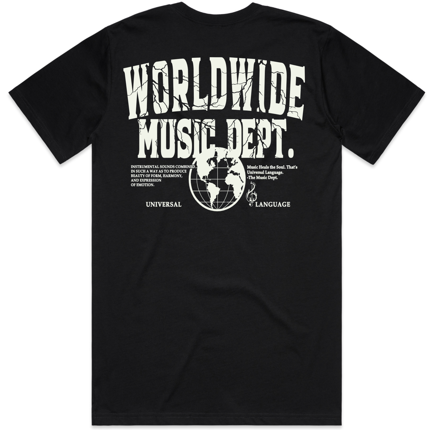 Worldwide Music Dept. Lightning Strikes Tee - "Black"