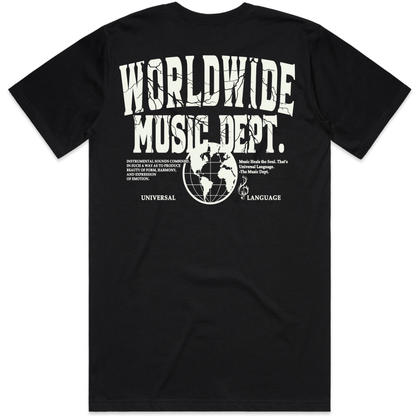 Worldwide Music Dept. Lightning Strikes Tee - "Black"