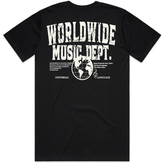 Worldwide Music Dept. Lightning Strikes Tee - "Black"