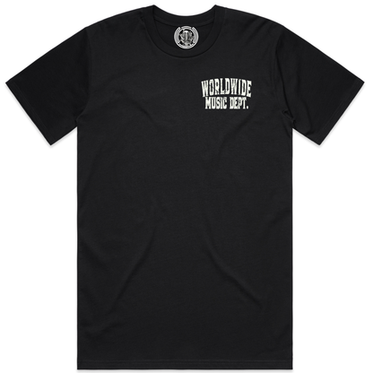Worldwide Music Dept. Lightning Strikes Tee - "Black"