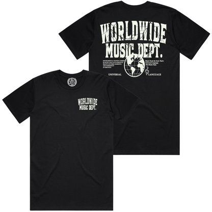 Worldwide Music Dept. Lightning Strikes Tee - "Black"