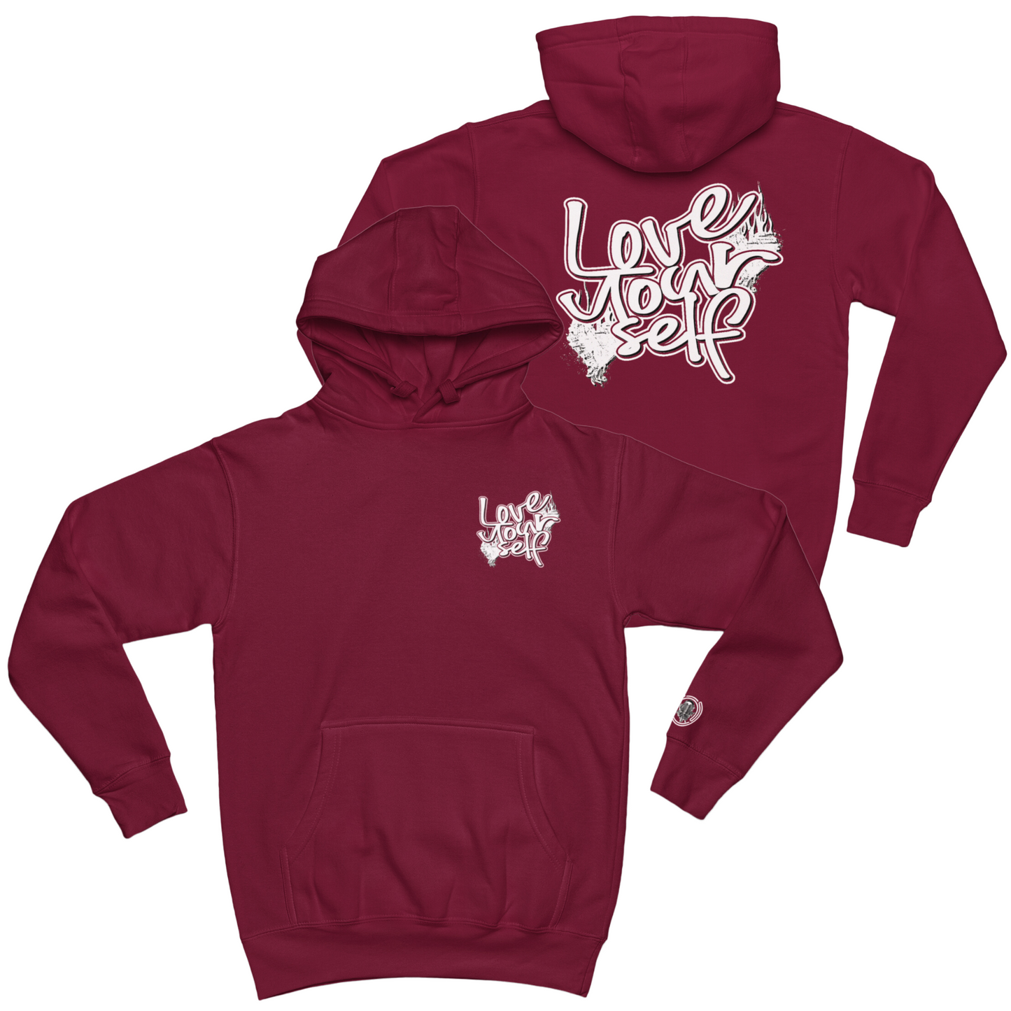 Love Yourself Hoodie - Burgundy